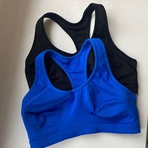 Two GapFit GapForme Sports Bra 34B - Black and Blue included